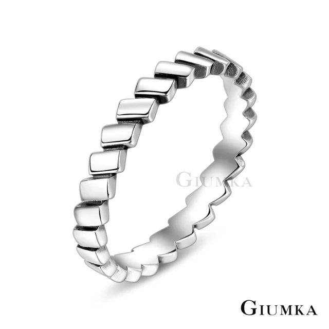 GIUMKA 純銀戒指．方塊造型．尾戒