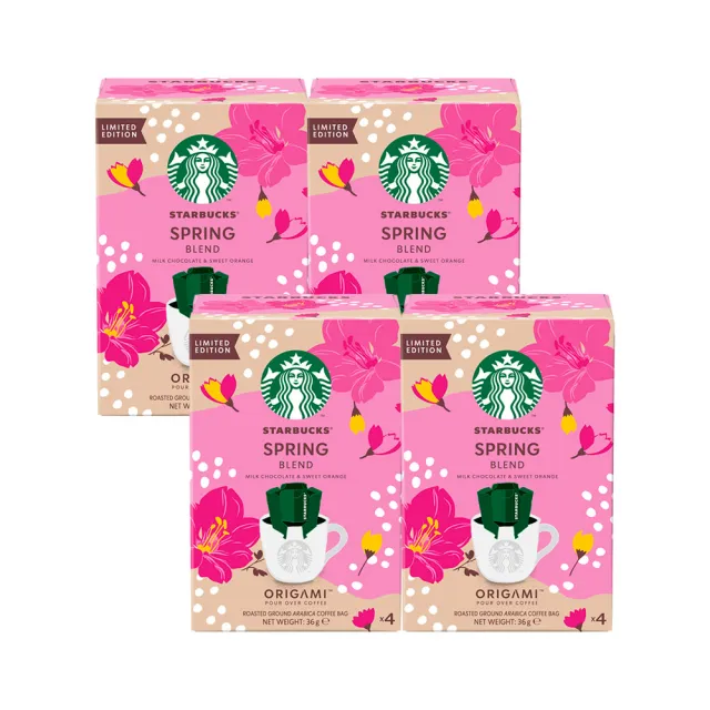 即期品【STARBUCKS 星巴克】濾掛咖啡-春季綜合咖啡4入x4盒(共16入)