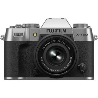 【FUJIFILM 富士】X-T50 單機身 + XC 15-45mm 鏡頭 --公司貨(麥克風快門鈕..好禮)