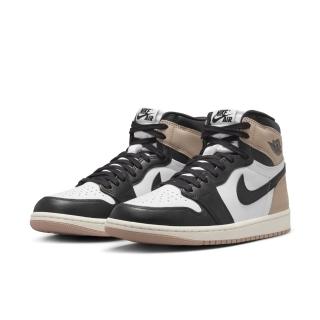 【NIKE 耐吉】運動鞋 休閒鞋 女鞋 男鞋 WMNS AIR JORDAN 1 RETRO HI OG 黑棕 拿鐵 高筒(FD2596021)