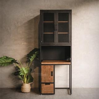 【Trohome 拓家設計傢俱】雙門實木收納餐櫃(此為訂製品 交期依尺寸另行確認/電器櫃/置物櫃/櫃子)