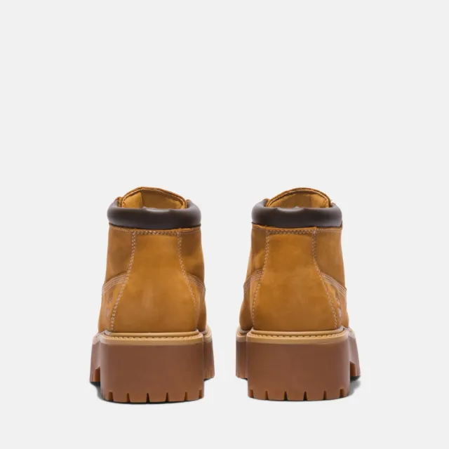 【Timberland】女款小麥色 Stone Street 中筒厚底防水靴(A5RF9231)