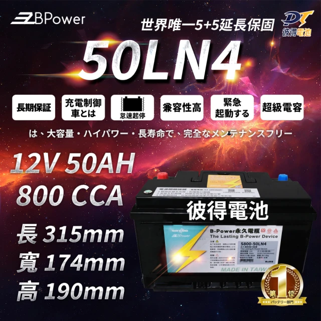 EzBPower 50LN4 超級電容 鋰鐵電池 歐規電池 怠速熄火可安裝(永久電瓶)