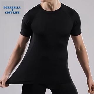 【Porabella】男運動上衣 休閒運動上衣 籃球 跑步 透氣速乾 無 舒適透氣吸濕排汗彈力寬鬆上衣