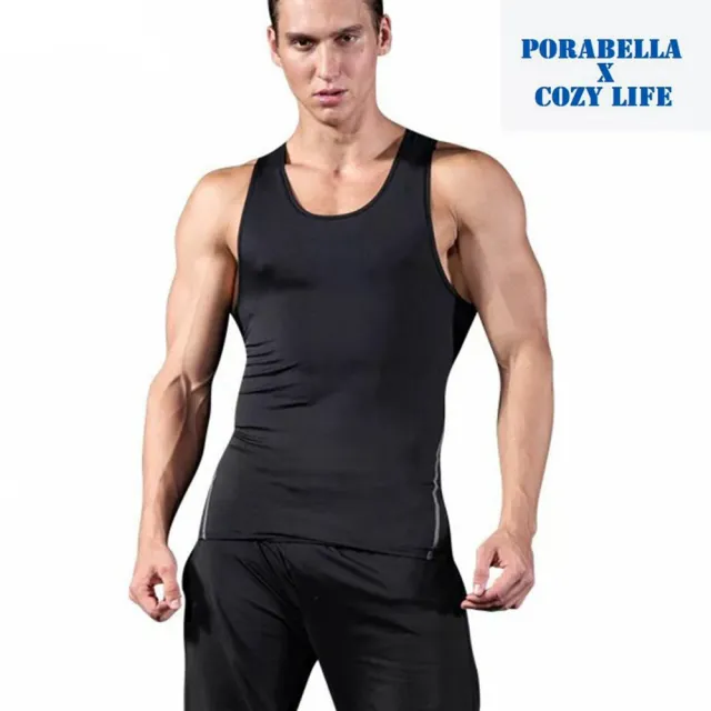 【Porabella】男運動背心 休閒運動背心  籃球 跑步 透氣速乾 無 舒適透氣吸濕排汗彈力寬鬆背心