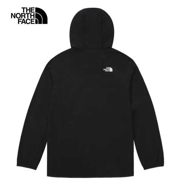 【The North Face】北面男款黑色防風防潑水防曬連帽外套｜7WCY4H0