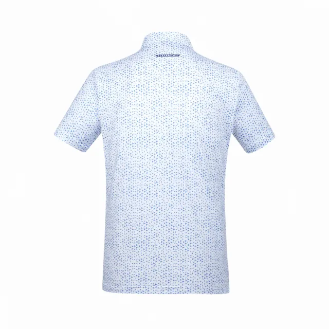 【PLAYBOY GOLF】男款細三角休閒口袋短袖POLO衫-藍(高爾夫球衫/AA23106-56)