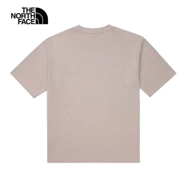 【The North Face】北面UE男款灰色標籤品牌LOGO短袖T恤｜83QJ1OA