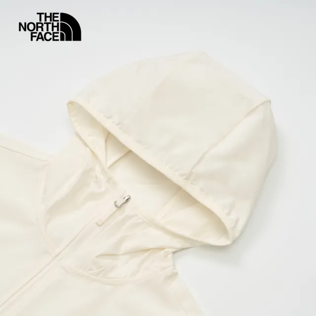 【The North Face】北面女款白色防潑水防曬防風外套｜7WCP4HP