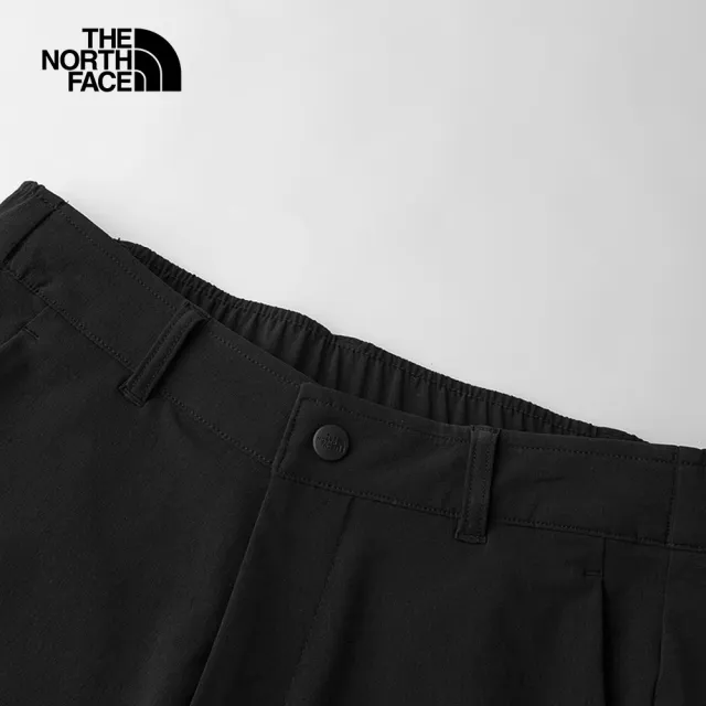 【The North Face】北面女款黑色防潑水彈力褲腰長褲｜81SQ4H0