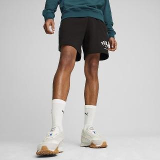 【PUMA】短褲 男款 運動褲 7吋 歐規 PLAY.PARIS 黑綠 62845701