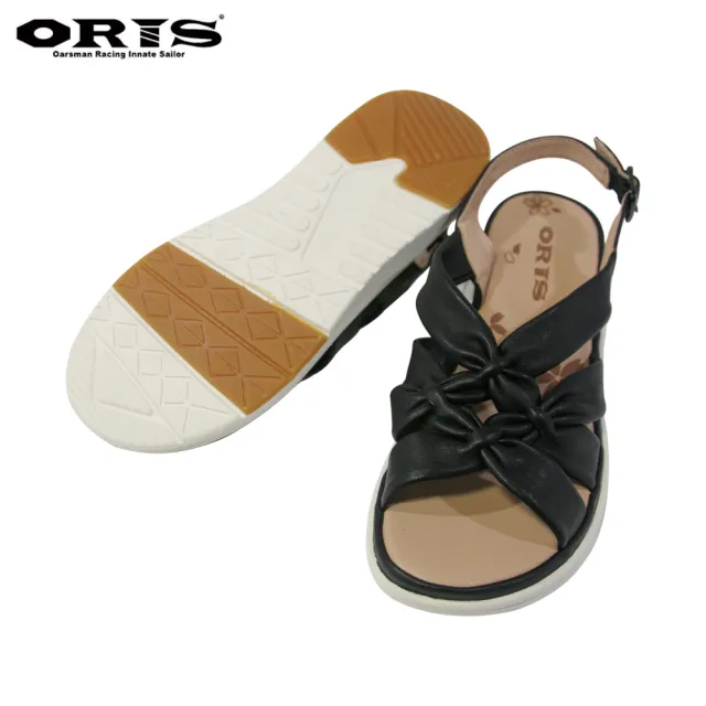 【oris  帆船鞋】4cm增高輕量化柔軟羊皮拖-黑-S4607N01(拖鞋/涼鞋/增高/羊皮/輕量化)