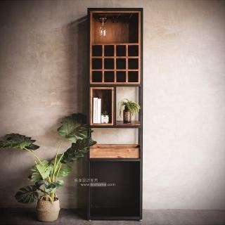【Trohome 拓家設計傢俱】紅酒杯架實木方格收納櫃(此為訂製品 交期依尺寸另行確認/酒瓶收納櫃/紅酒櫃)
