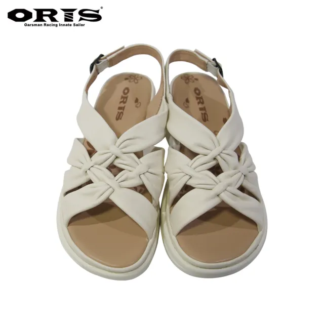 【oris  帆船鞋】4cm增高輕量化柔軟羊皮拖-白-S4607N15(羊皮/涼鞋/防滑/耐磨/增高)