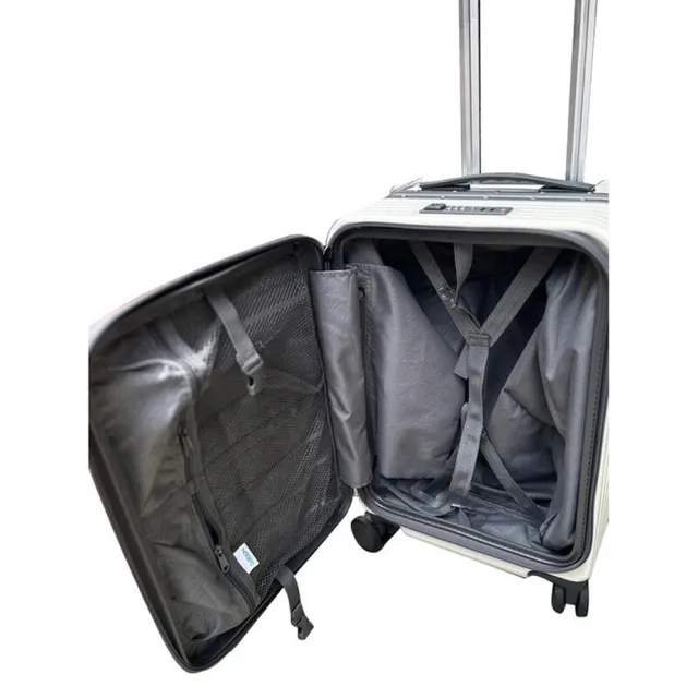 【SNOW.bagshop】20吋行李箱前開鋁框輕量海關鎖(硬殼360度旋轉耐摔磨損電腦套)