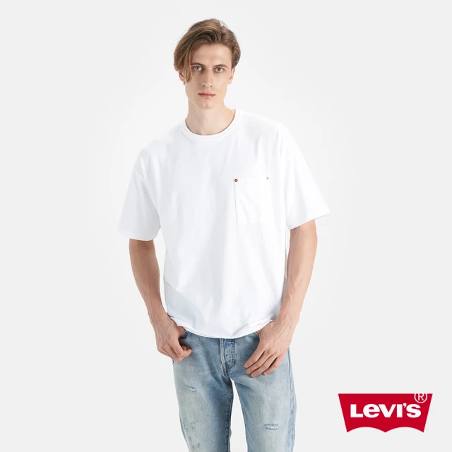 LEVIS 官方旗艦 男款 短袖Tee恤 圓領版型 口袋短袖 人氣新品 001AG-0001