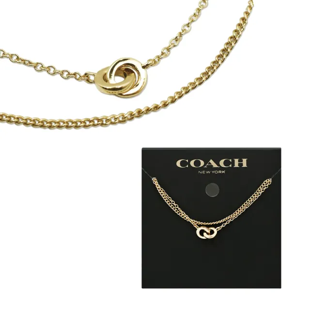 【COACH】經典時尚Logo鎖骨鍊項鍊(多款可選)