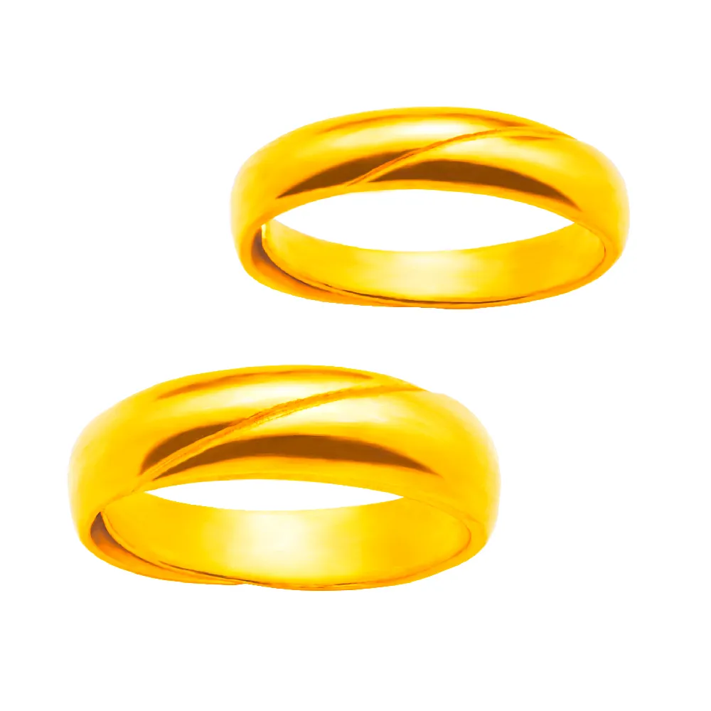 【元大珠寶】黃金戒指9999對戒堅定愛情(1.80錢正負5厘)