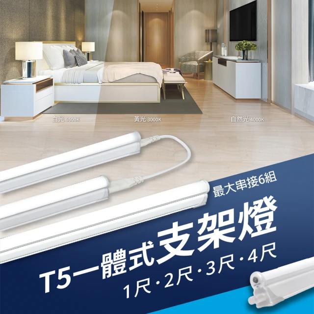 DanceLight 舞光 1入組 LED T5 1尺(支架燈 串接燈 層板燈 全電壓 間接照明)