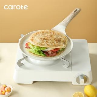 【CAROTE】麥飯石不沾薄餅煎盤 20CM 可麗餅淺煎鍋 班戟餅 千層煎鍋 千層蛋糕(電磁爐/ih爐)
