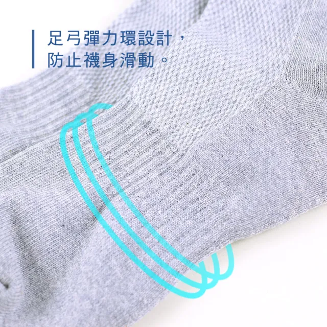 【PULO】3雙組 純棉氣墊休閒短襪(女襪子/毛巾底氣墊厚襪/運動短襪/素色襪/棉襪/防磨/透氣保暖)