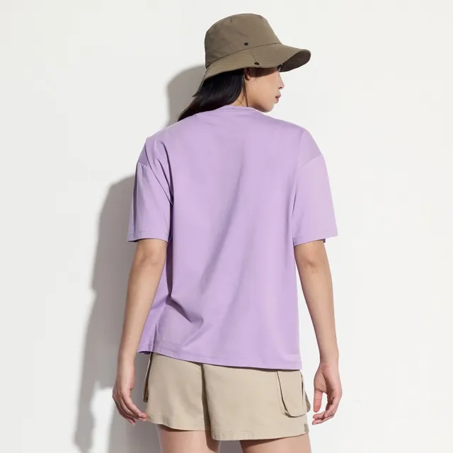 【GAP】女裝 Logo圓領短袖T恤-紫色(476718)