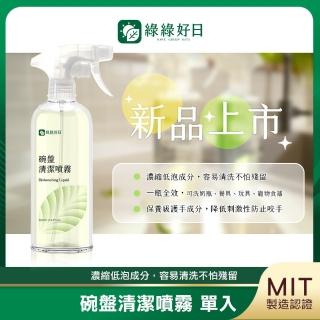 【Have Green Days 綠綠好日】碗盤清潔噴霧 500ml(低泡成分 無新增貓狗過敏成分)