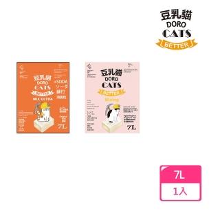 【DORO CAT 豆乳貓】混合豆腐礦物貓砂7L*1入(豆腐砂、礦砂、混砂)