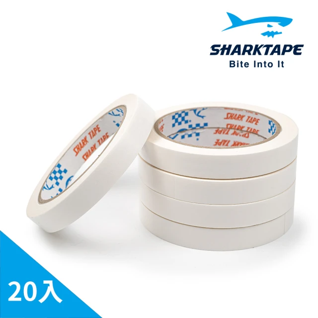 SHARKTAPE 鯊魚牌 手撕雙面膠帶 15mm x 20Y/18M - 20入(雙面膠帶 手撕)