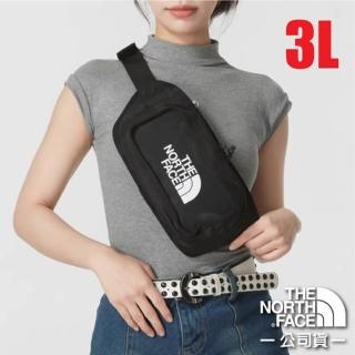 【The North Face】3L 多功能日用防潑水耐磨腰包/單肩斜揹包 可調節肩帶/小型置物包(3KZX-53R 時尚黑 N)