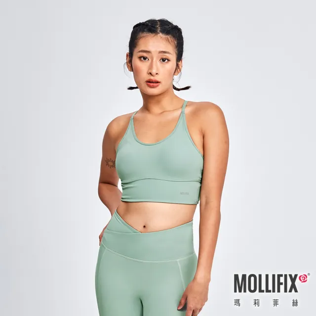 【Mollifix 瑪莉菲絲】零感智塑/柔彈百搭挖背BRA TOP/運動內衣、瑜珈服、無鋼圈(多款任選)