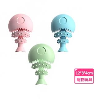 潔齒顆粒設計魚骨寵物玩具(耐啃咬 幼犬 漏食玩具 磨牙棒 潔牙骨 狗狗牙刷 互動解悶 訓練球 玩具球)