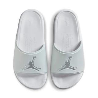 【NIKE 耐吉】JORDAN JUMPMAN SLIDE 男 休閒拖鞋 運動拖鞋 白灰(FQ1598002)