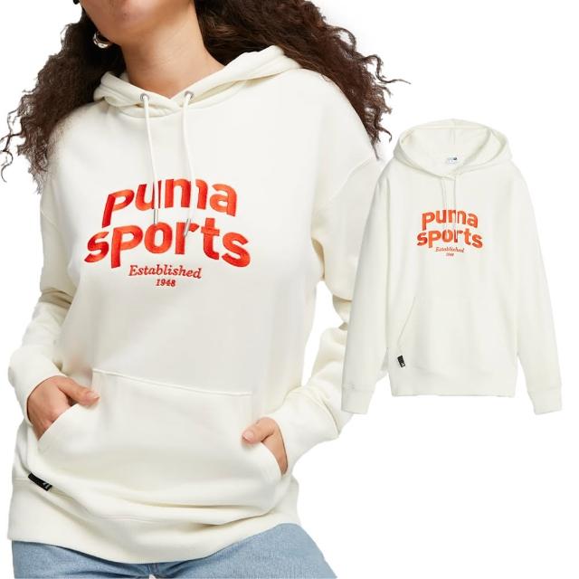 【PUMA】流行系列 女款 米色 運動 休閒 帽T 上衣 連帽 長袖 62521465