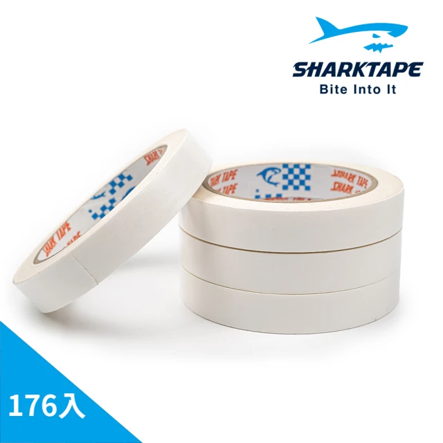 SHARKTAPE 鯊魚牌 手撕雙面膠帶 18mm x 20Y/18M - 176入（箱）(雙面膠帶 手撕)