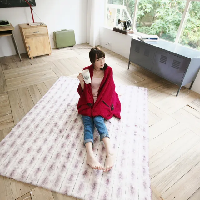 【Bonne Nuit】多功能柔舒保暖披毯160x70cm-2色(沙發毯/懶人毯/午睡毯/披蓋毯/保暖被)