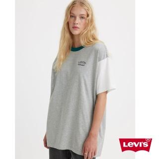 【LEVIS 官方旗艦】女款拼接寬鬆短袖Tee恤 人氣新品 A2704-0023