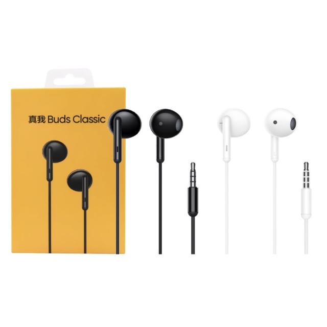 【realme】原廠 RMA2001 真我Buds Classic 半入耳式 3.5mm線控耳機(盒裝)