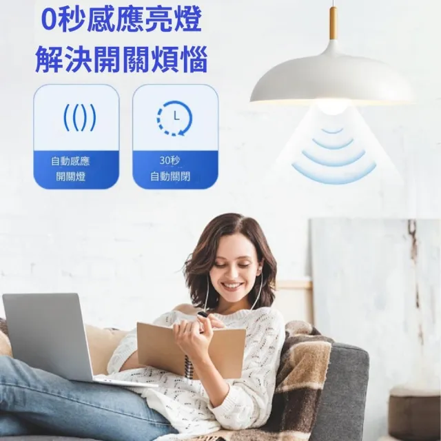 【CHYUNYAO】12W人體感應燈 2入組(贈萬向開關燈座 小夜燈 走道燈 樓梯燈 玄關燈)
