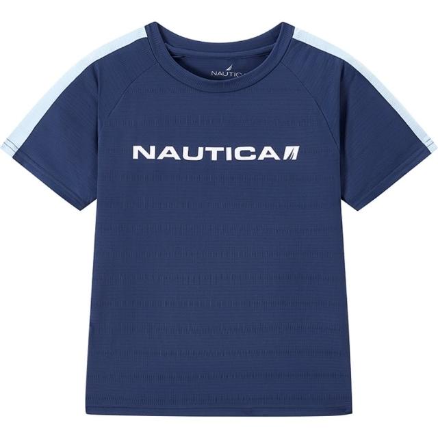 【NAUTICA KIDS】藍底白印字涼爽T恤(Nautica kids 涼爽T恤)