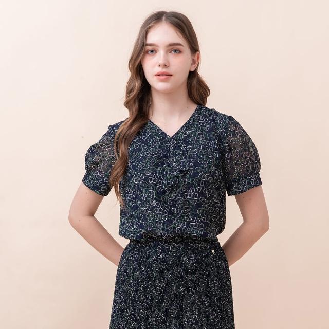 【perng yuh 芃諭名品】舒心悠然 領飾 剪花 雪紡上衣(2024 SS Collection｜3A春夏系列)