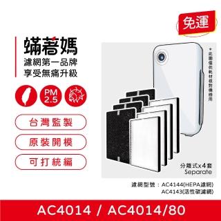 【蟎著媽】濾網4套優惠組(適用 PHILIPS 飛利浦 AC4014/80 AC4014 空氣清淨機)