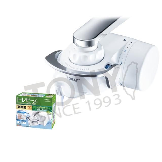 TORAY東麗 SX904V 龍頭式淨水器，採用日本製造高品質濾芯淨水方式，尺寸77*104*132mm，容量2公升以下，適用STC系列濾心皆可選用。產地日本，公司貨，BSMI許可字號R3G096，無保固（新品瑕疵）。提供便捷龍頭安裝，確保飲用水安全純淨。