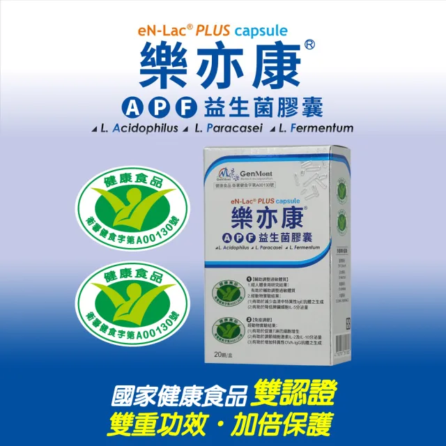 【景岳生技】樂亦康調整過敏體質健字號*6盒(20顆/盒共120顆/贈卵磷脂NMN*2瓶)