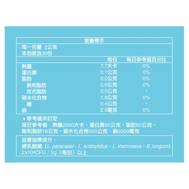 【健康力】益暢敏粉末益生菌30包x1盒 徐若瑄代言(過敏 胃腸功能 健康雙認證 寶寶 兒童)