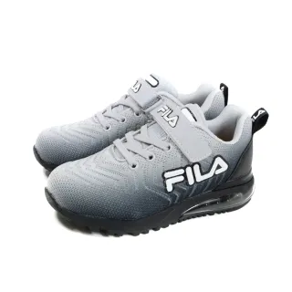 【FILA】FILA 氣墊運動鞋 慢跑鞋 灰/黑 童鞋 3-J414Y-041 no277