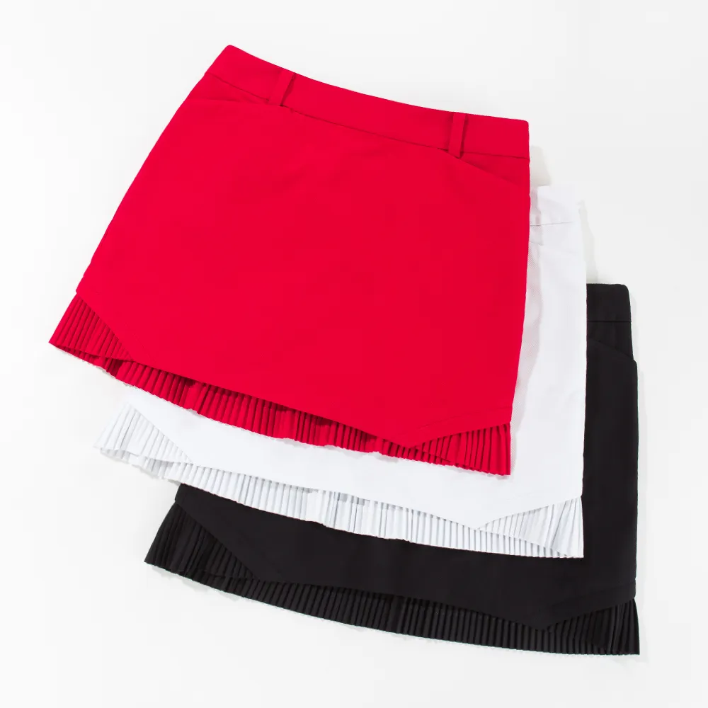 【HONMA 本間高爾夫】女款機能短裙 日本高爾夫球專櫃品牌(S~L白、紅、黑色任選HWIC902R615)