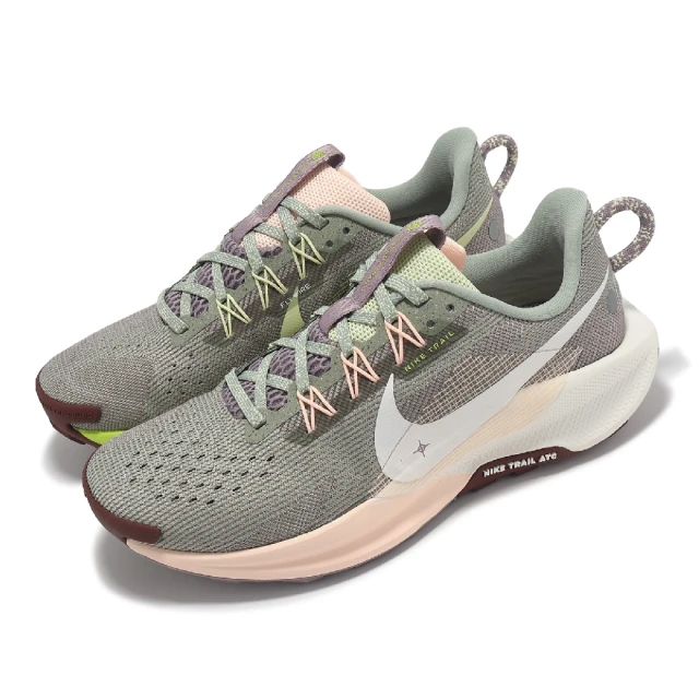 NIKE 耐吉 越野跑鞋 Wmns Reactx Pegasus Trail 5 女鞋 綠粉 緩衝 抓地 運動鞋(DV3865-300)