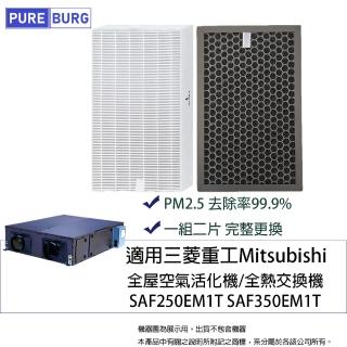 【PUREBURG】適用三菱重工Mitsubishi SAF250EM1T SAF350EM1T全屋空氣活化機全熱交換機HEPA+活性碳濾網