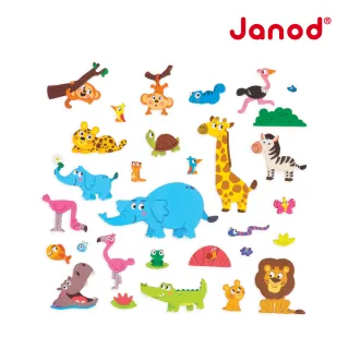 【Janod】磁鐵故事書-非洲動物故事(好攜帶 輕薄 磁鐵遊戲  益智 認知)